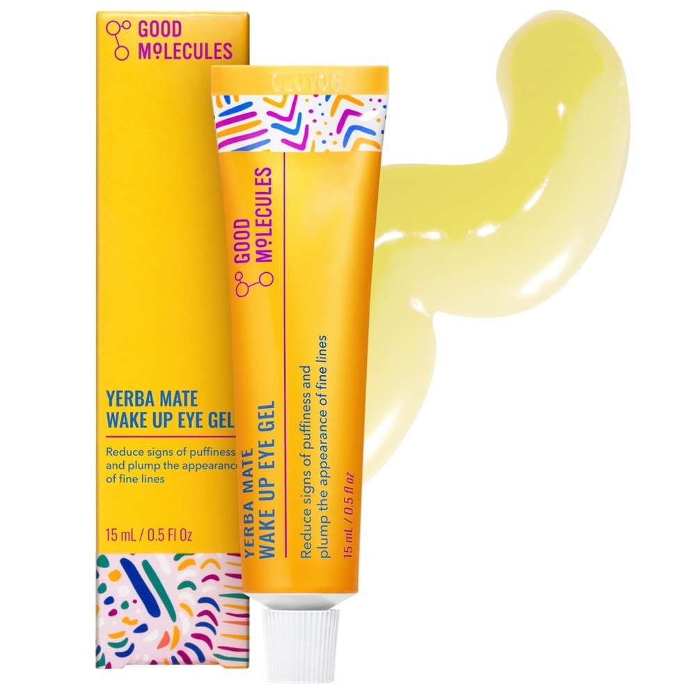 NEW Good Molecules Yerba Mate Wake Up Eye Gel 15ml Reduces Puffiness Fine Lines